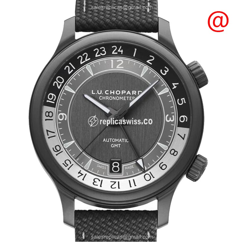 Chopard L.U.C Automatic Titanium - Black Dial - Rubber Strap - Buckle Clasp